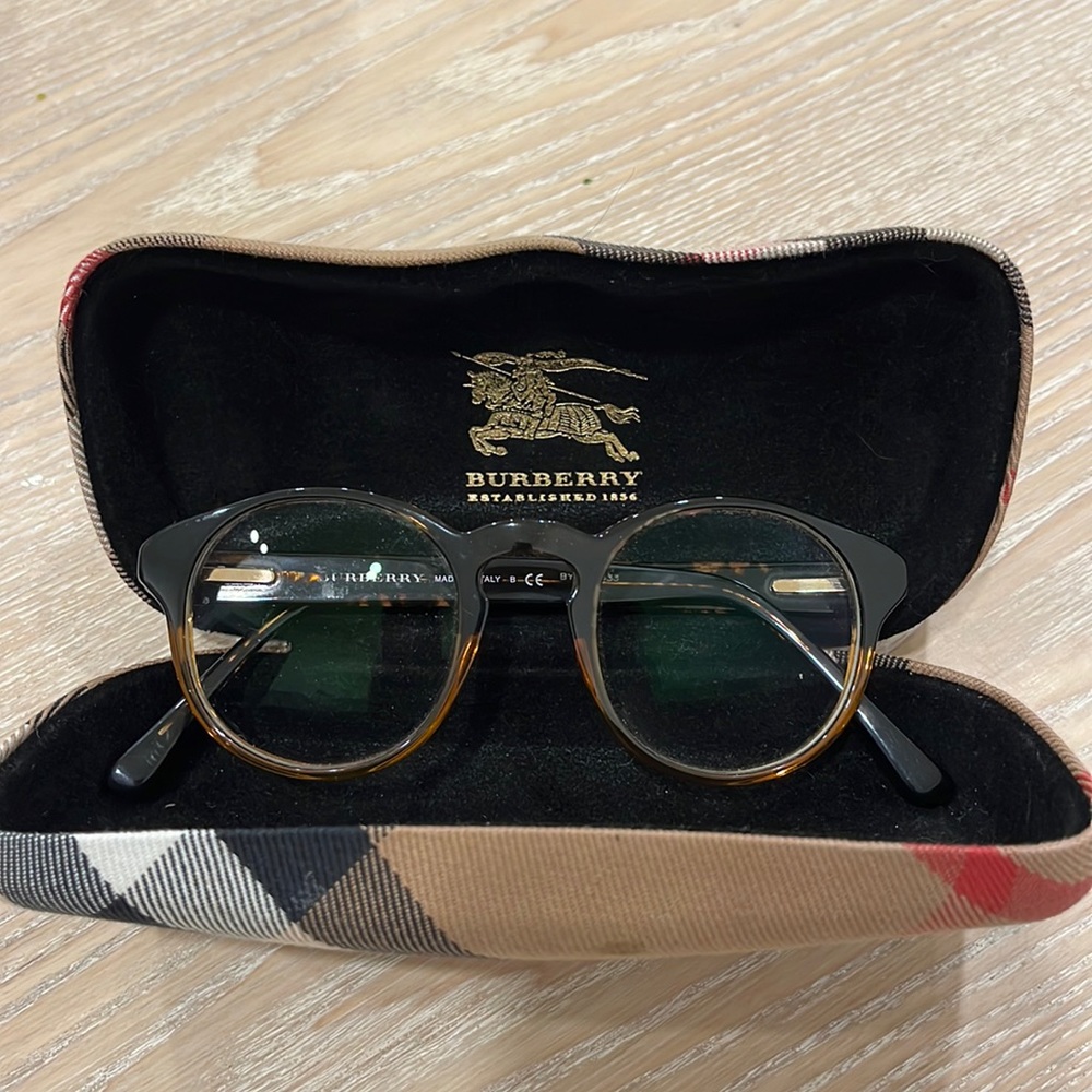 Burberry prescription eyeglasses.